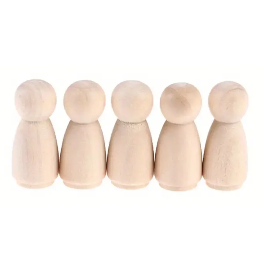 5 stuks Houten Poppetjes - Afbeelding 2