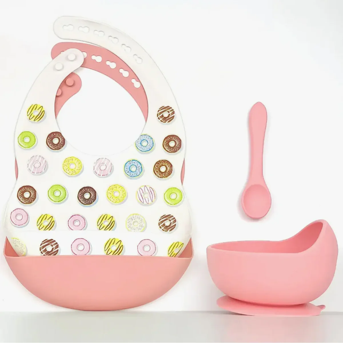 Set Donut: 2 Slabbetjes, kom en lepel