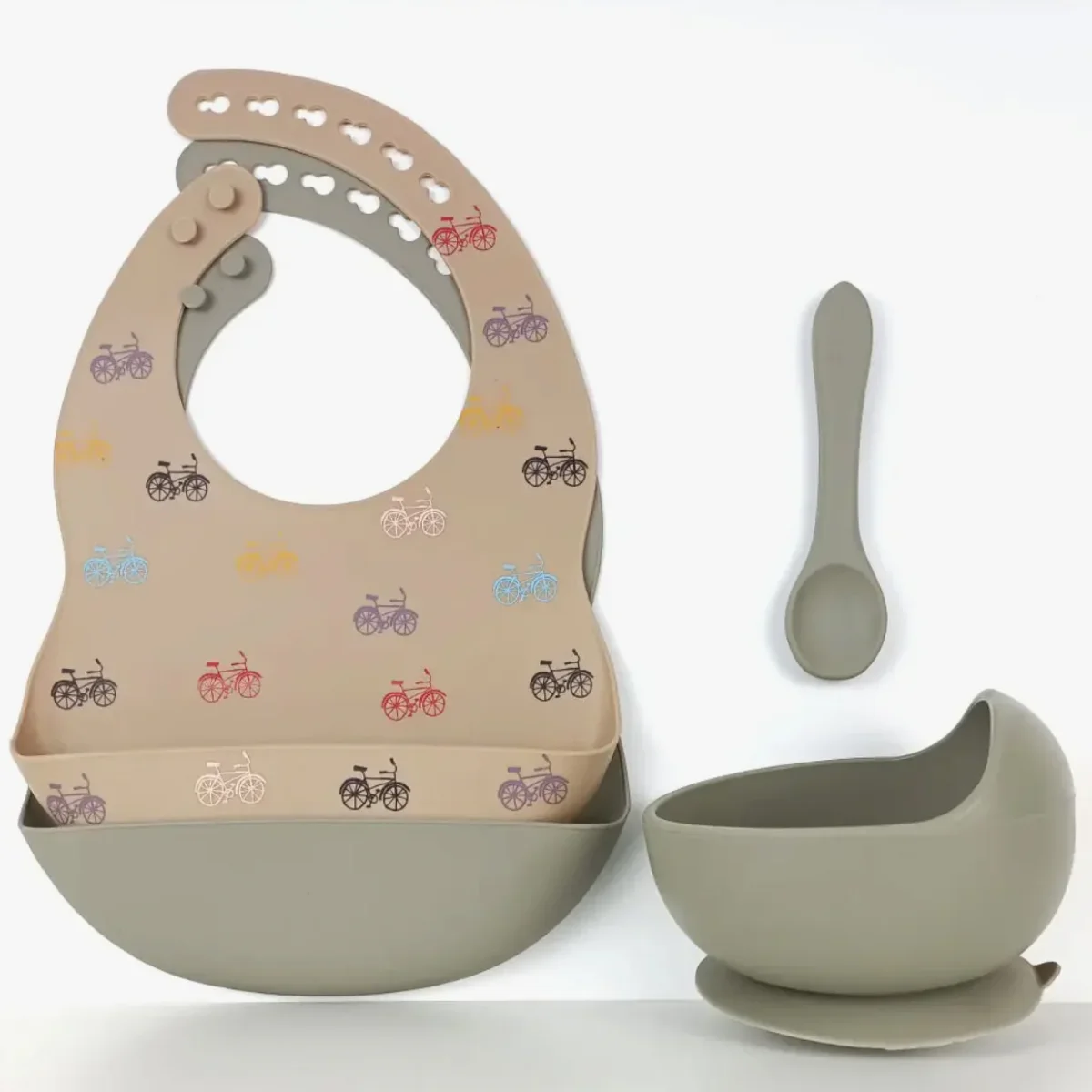 Set Fietsen: 2 Slabbetjes, kom en lepel - Afbeelding 2